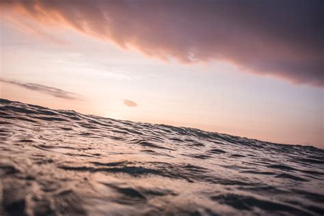 Calm Waves At Sunset Royalty Free Stock Photo