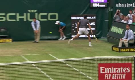 Roger Federer Hits Ball Boy In The Groin With Match Winning Ace Against