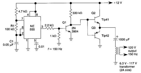 Simple Dc/Ac Inverter Circuit Diagram | Electronic Circuit ...