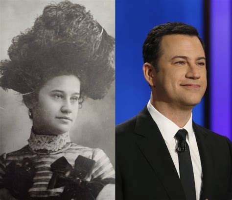 Jimmy Kimmel Is This Lady S Celebrity Doppelganger Historical Doppelgangers Celebrity
