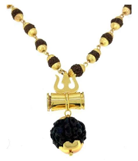 Rudraksha Golden Cap Mala With Damru Locket 100 Original And Very