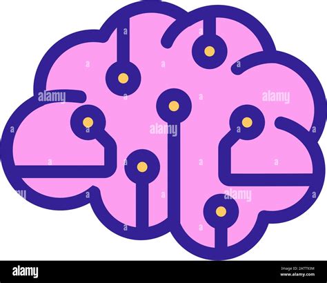 Licône De Lintelligence Artificielle Vecteur Illustration Symbole