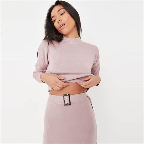 Missguided Midi Skirt And Top Knit Co Ord Set Usa