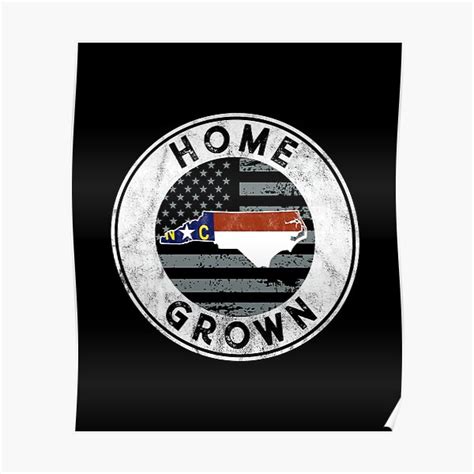 North Carolina Native Home Grown State American Flag Pride Design