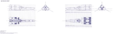 The Official Battlestar Galactica Blueprints Section Of Viper 02