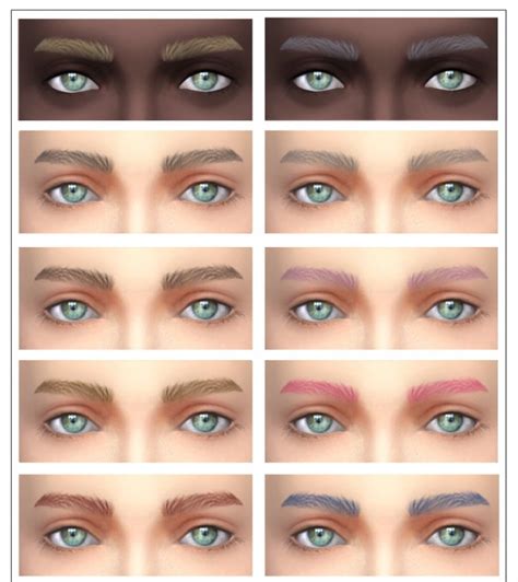 Makeup Eyebrows 18 Colors At Ajoe Custom Sims 4 Updates