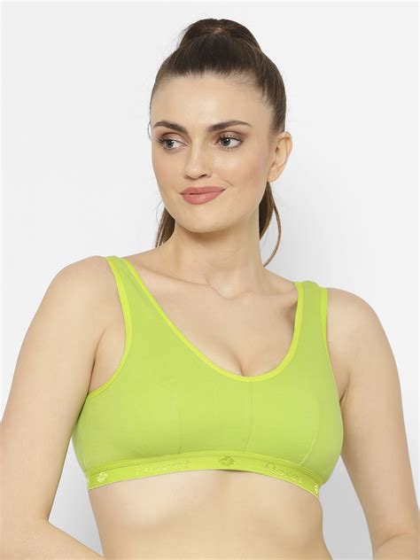 Floret Non Padded And Non Wired Double Layered Full Coverage Sports Bra Bra