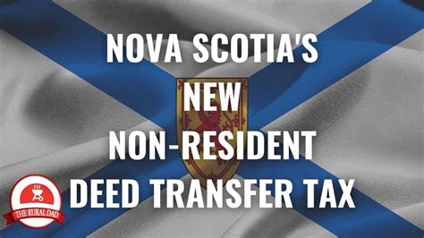 Land Transfer Tax Rebate Nova Scotia