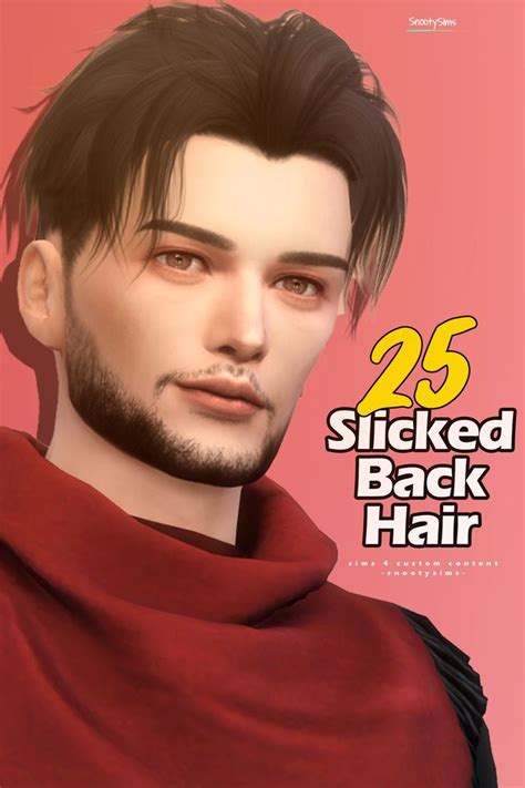Slicked Back Hair Cc Sims 4 Swept Back Hair Slicked Back Hair Slick