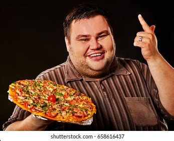 Eating Contest Pizza Fat Man Eating Stock Photo Shutterstock