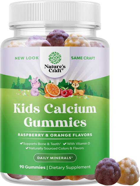 Delicious Kids Calcium Gummies Toddler Vitamin D And