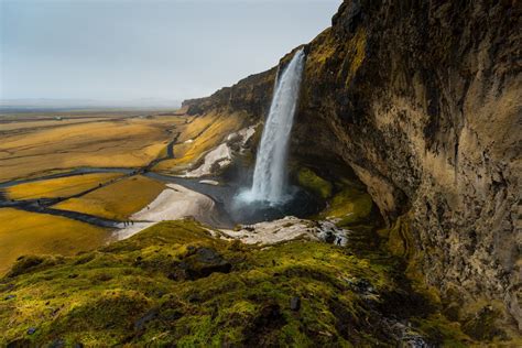 Winter Landscape Of Seljalandsfoss Waterfall Iceland Photo By Paranyu