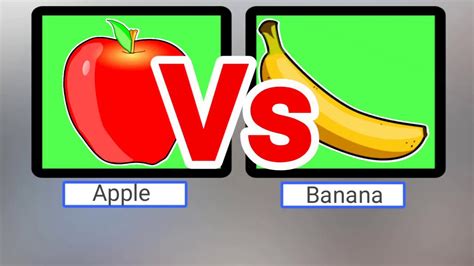 Apple Vs Banana Nutritional Value Youtube