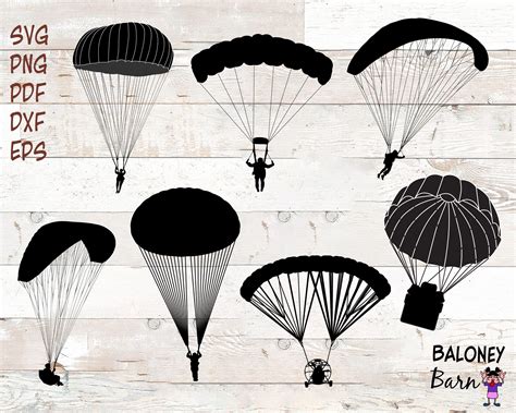 Parachute Clipart Paragliding Svg Powered Parachute Etsy Canada In