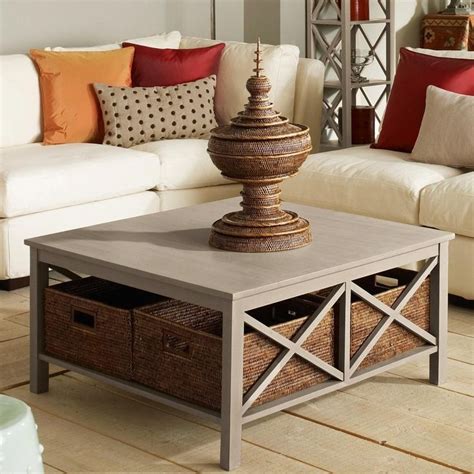 This dark espresso coffee table has 2 drawers and a sliding top panel for plenty of storage. Square Wood Coffee Tables With Storage | Coffee Table Ideas