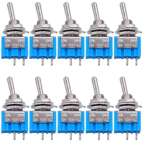 10pcs Mts 101 2 Pin Spst Touch Onoff 6a 125v 2 Position Mini Miniature