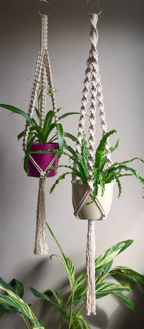 Trinity Macramé Pattern Beginnerplant Hanger Pdf Diy 4 Etsy Plant