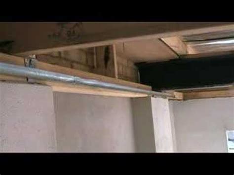 How to make a gypsum plasterboard suspended ceiling on a frame. Suspended Plasterboard Ceiling Part One - YouTube