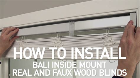 How To Install Bali® Real Wood And Faux Wood Blinds Inside Mount