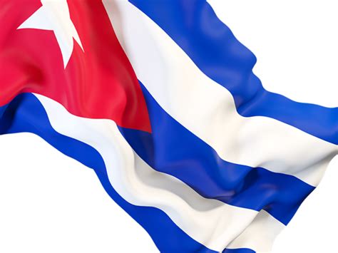 Waving flag closeup. Illustration of flag of Cuba png image