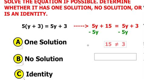 One Solution Equation Tessshebaylo
