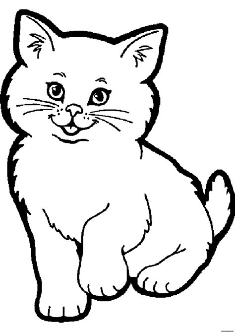 Coloriage Dessin Animaux Chat A Imprimer Cat Coloring Page Animal Pages