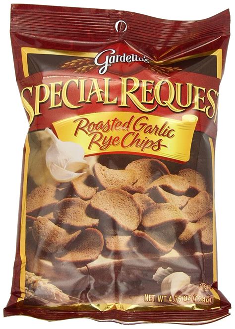 4 Bags Gardettos Special Request Roasted Garlic Rye Chips Salty Snacks