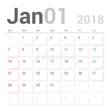 Enero De 2022 Celdas Vacías Del Planificador Organizador Mensual