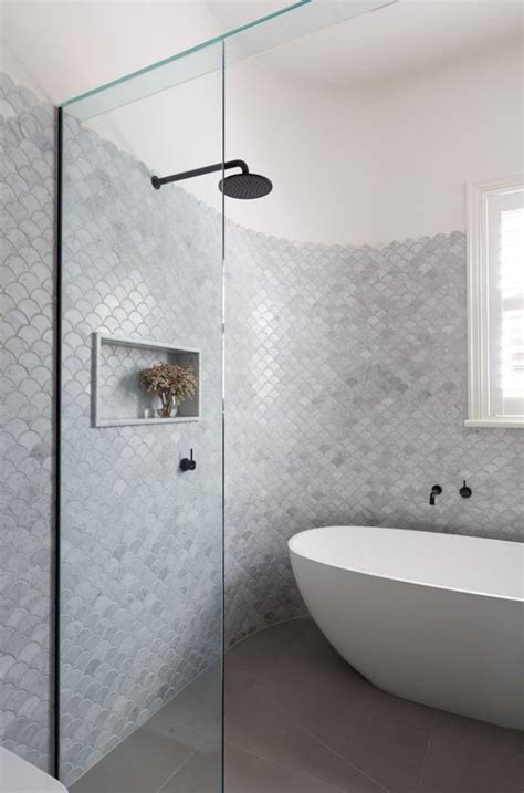 Curved Wall Design Designer Alan Nasrallah Trendy Bathroom Tiles