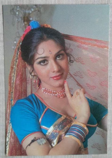 Bollywood Actress Meenakshi Sheshadri Rare Postcard Post Card Most Beautiful Indian