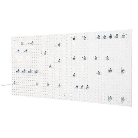 Triton Products 14 In Custom Painted Blissful White Pegboard Wall