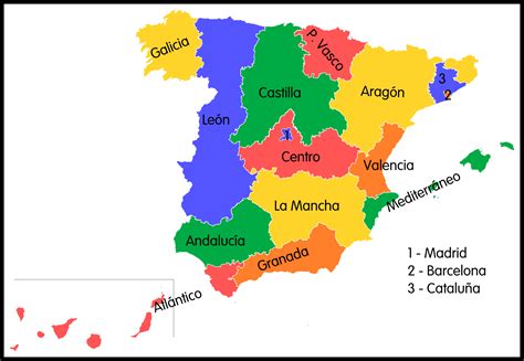 Spain Map Regions And Provinces