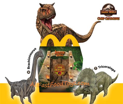 Mcdonalds Camp Cretaceous Happy Meal Toys Complete Set Of 8 Toy