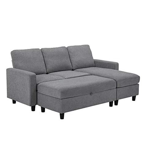 honbay reversible sectional couch with ottoman l shaped sofa for small spaces sectional sofa