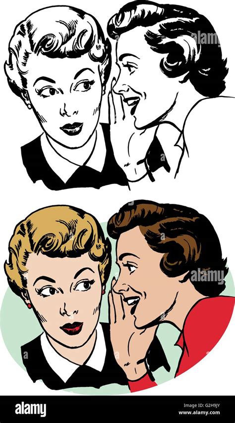 Two Women Gossiping Stock Vector Image And Art Alamy