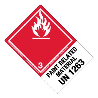 Hazard Class 3 Flammable Liquid Non Worded High Gloss Label