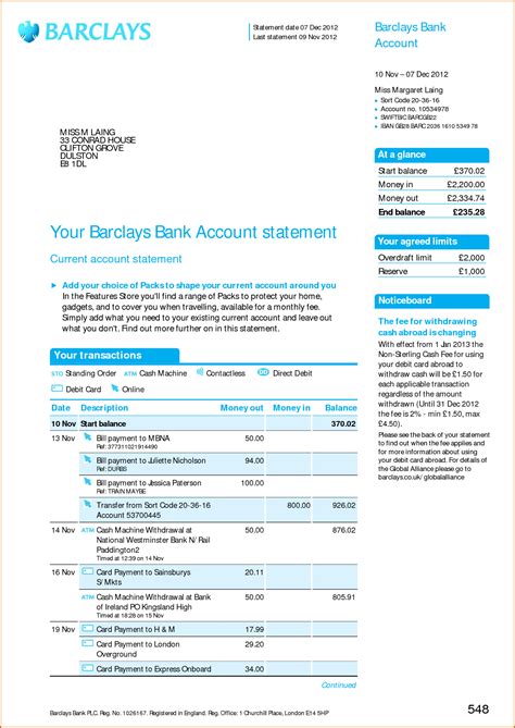 Introducing the electronic statement of account (esoa), a safe and secure access to your checking account statements through online banking, wherever you go. Viewing Gallery For - Bank Account Statement In 2019 ...