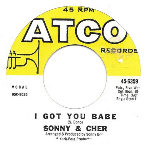 Sonny And Cher I Got You Babe 1965 Vinyl Discogs