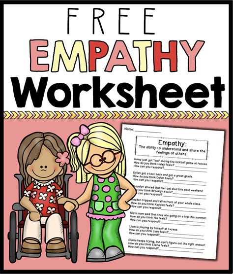 A Worksheet To Help Students Learn What Empathy Is And How They Can