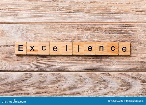 Excellence Wood Word Stock Photo 95107776