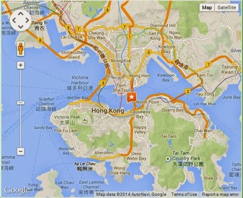 Detail Victoria Harbour Hong Kong Location Map