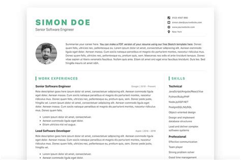 The most important aspect you should gain from this software engineer cv example is showing off the skills and knowledge you have that is relevant to the position you are applying for. Top 3 Free Software Developer Resume/CV Templates (HTML5 ...