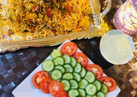 Biryani With Colourful Salad Recipe By Anniesbook Cookpad