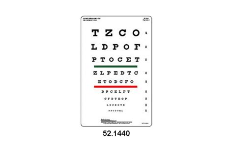 Snellen Chart Red And Green Bar Visual Acuity Test Precision Vision Riset