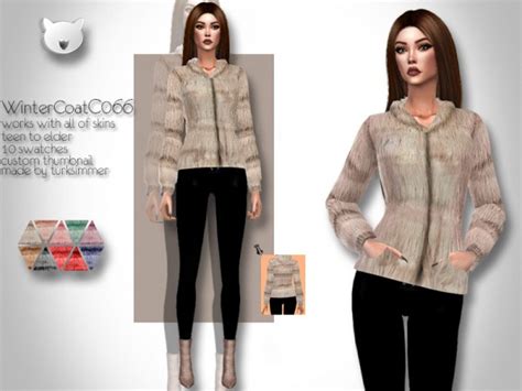 The Sims Resource Winter Coat C066 By Turksimmer • Sims 4 Downloads