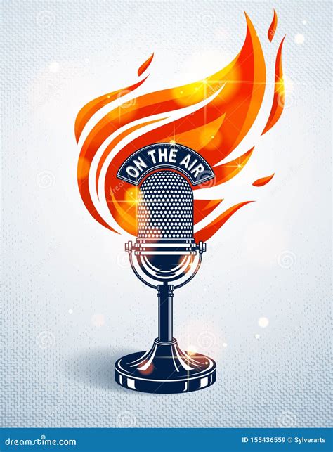 Microphone On Fire Hot Mic In Flames Rap Battle Rhymes Music Karaoke