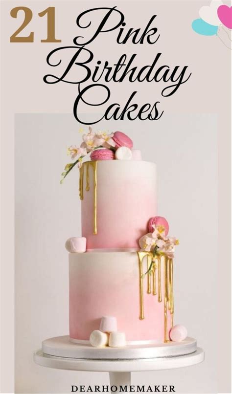 21 Beautiful Pink Birthday Cakes For Ladies Dear Home Maker
