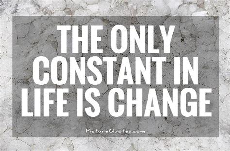 The Only Constant In Life Is Change Picture Quotes