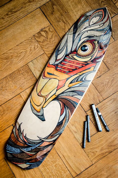 Andreas Preis Landyachtz Birds Of Prey Skateboard Art Design