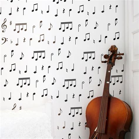 Musical Note Stencils For Walls Fabric And Furniture Music Stencil